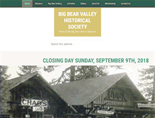 Tablet Screenshot of bigbearhistory.org